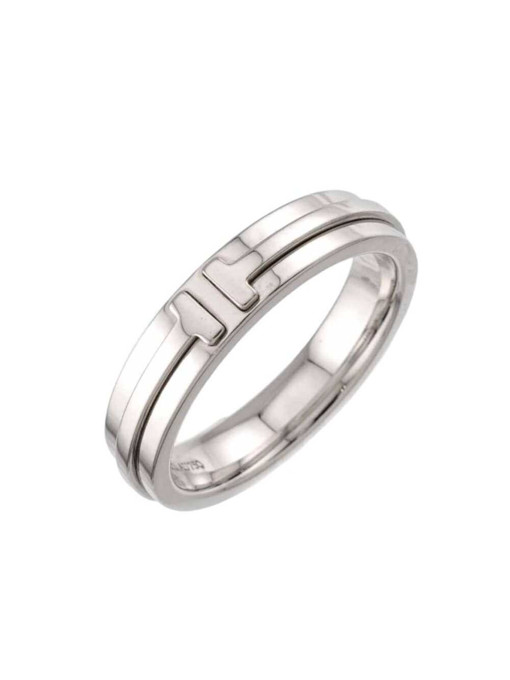 Tiffany & Co T Two Narrow Ring 18k White Gold